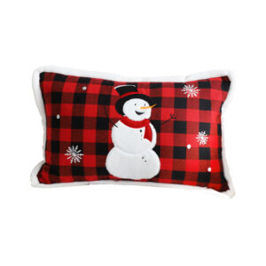 SOGA 30cm Throw Pillow Red Christmas Snowman Lumbar Cushion for Festive Holiday Winter Home Decor, Furniture, Living Room Furniture, Occasional Chairs, , ,  - NZ DEPOT 1