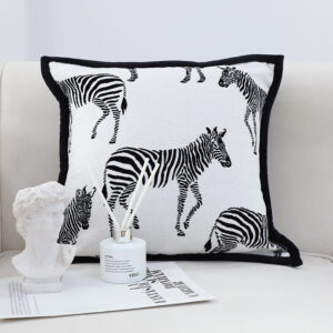 SOGA 45cm Black and White Light Luxury Zebra Cushion Decorative Square Pillow Living Room, Furniture, Living Room Furniture, Occasional Chairs, , ,  - NZ DEPOT 2