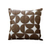 SOGA 45cm Brown Leather Square Pillow Half Moon Patchwork Design Decorative Cushion for Living Room, Furniture>Living Room Furniture>Occasional Chairs, , , , ,  - NZ DEPOT 1