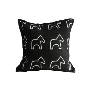 SOGA 45cm Throw Pillow Black Teddy Fleece Square Pony Design Decorative Cushion for Living Room, Furniture, Living Room Furniture, Occasional Chairs, , ,  - NZ DEPOT 1