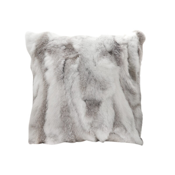 SOGA 45cm Throw Pillow Floral Gray Rabbit Fur Square Warm Cozy Decorative Cushion Home Decor, Furniture>Living Room Furniture>Occasional Chairs, , , , ,  - NZ DEPOT 1