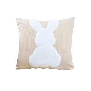 SOGA 45cm Throw Pillow Light Tan Square Cushion with Soft White Rabbit Design Decorative Home Decor, Furniture, Living Room Furniture, Occasional Chairs, , ,  - NZ DEPOT 1