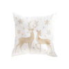 SOGA 45cm Throw Pillow White with Golden Christmas Reindeer Festive Holiday Square Cushion for Cozy Winter Decor, Furniture>Living Room Furniture>Occasional Chairs, , , , ,  - NZ DEPOT 1