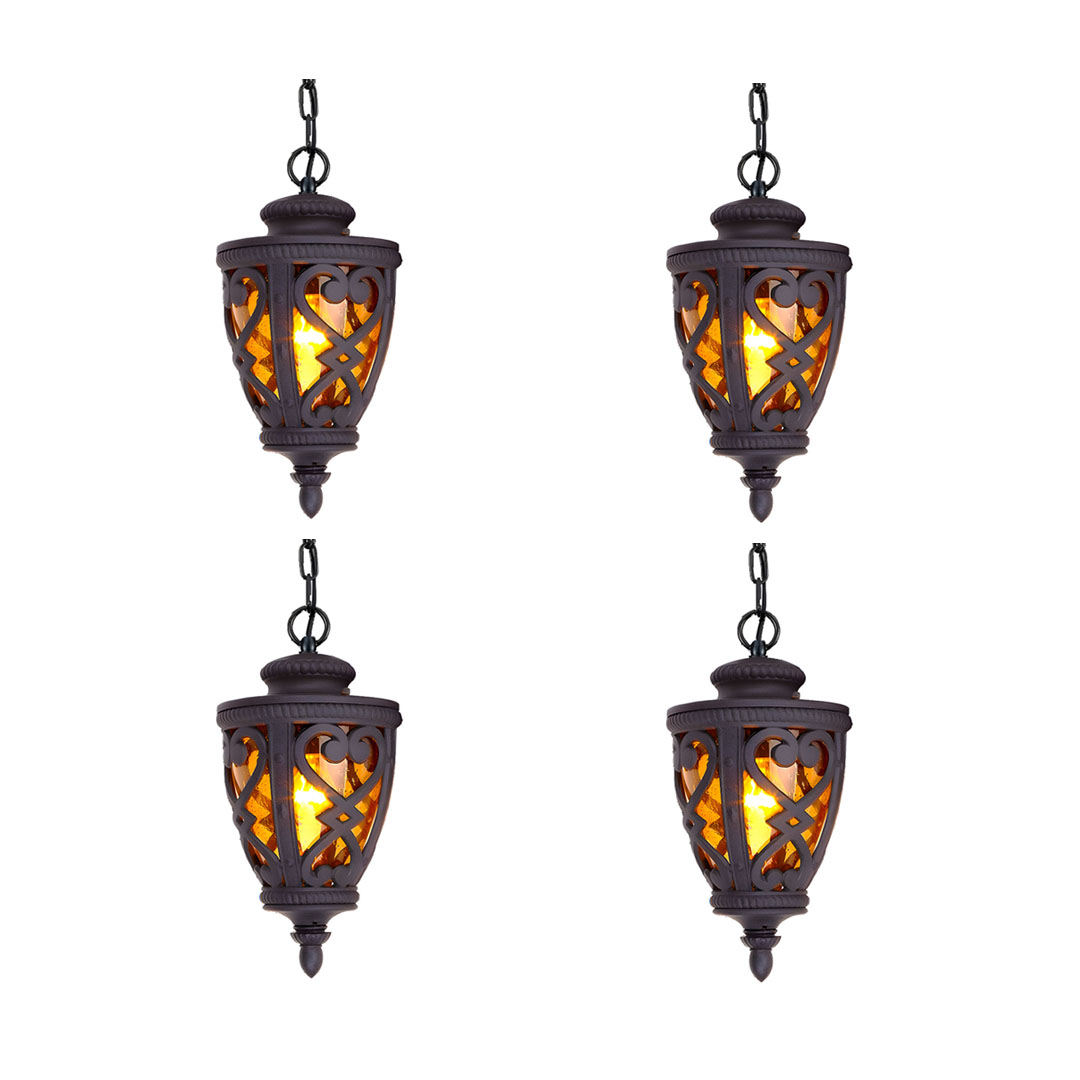Vintage Lamp 4X 48cm  Aluminum Glass Lantern Chandelier for Home Decor, Home & Living>Lighting>Indoor Lights>Lamps, , , , ,  - NZ DEPOT 1