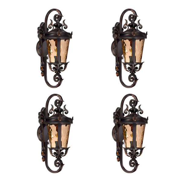 Vintage Lantern 4X 70cm Aluminum & Glass Wall Light Classic Lantern Design Elegant Outdoor Antique Inspired Wall Lamp, Home & Living>Lighting>Indoor Lights>Lamps, , , , ,  - NZ DEPOT 1