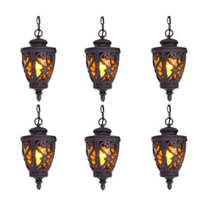 Vintage Lamp 6X 48cm Aluminum Glass Lantern Chandelier for Home Decor, Home & Living, Lighting, Indoor Lights, Lamps, ,  - NZ DEPOT 1