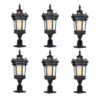 Vintage Lamp 6X 72cm Lantern Stand Elegant Aluminum & Glass Outdoor Light Antique Style Exterior Fixture, Home & Living>Lighting>Indoor Lights>Lamps, , , , ,  - NZ DEPOT 1