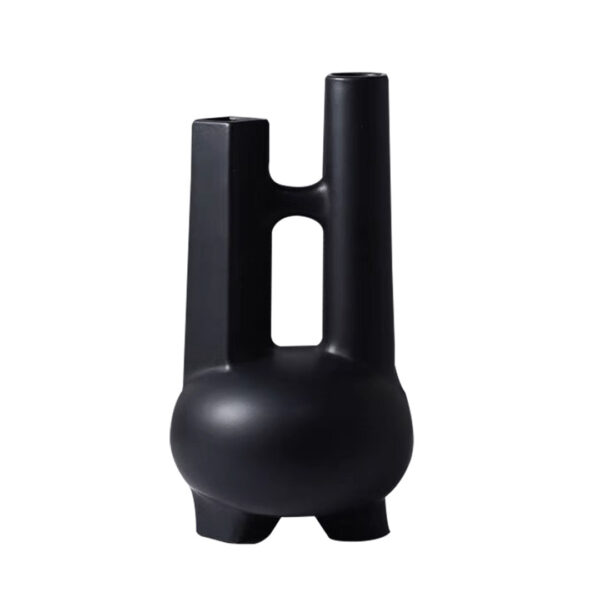 SOGA Ornament Modern Geometric Vase Minimalist Double Tube Abstract Sculpture for Home D?cor, Home & Living>Home Decor>Indoor Pots, Planters and Plant Stands, , , , ,  - NZ DEPOT 1
