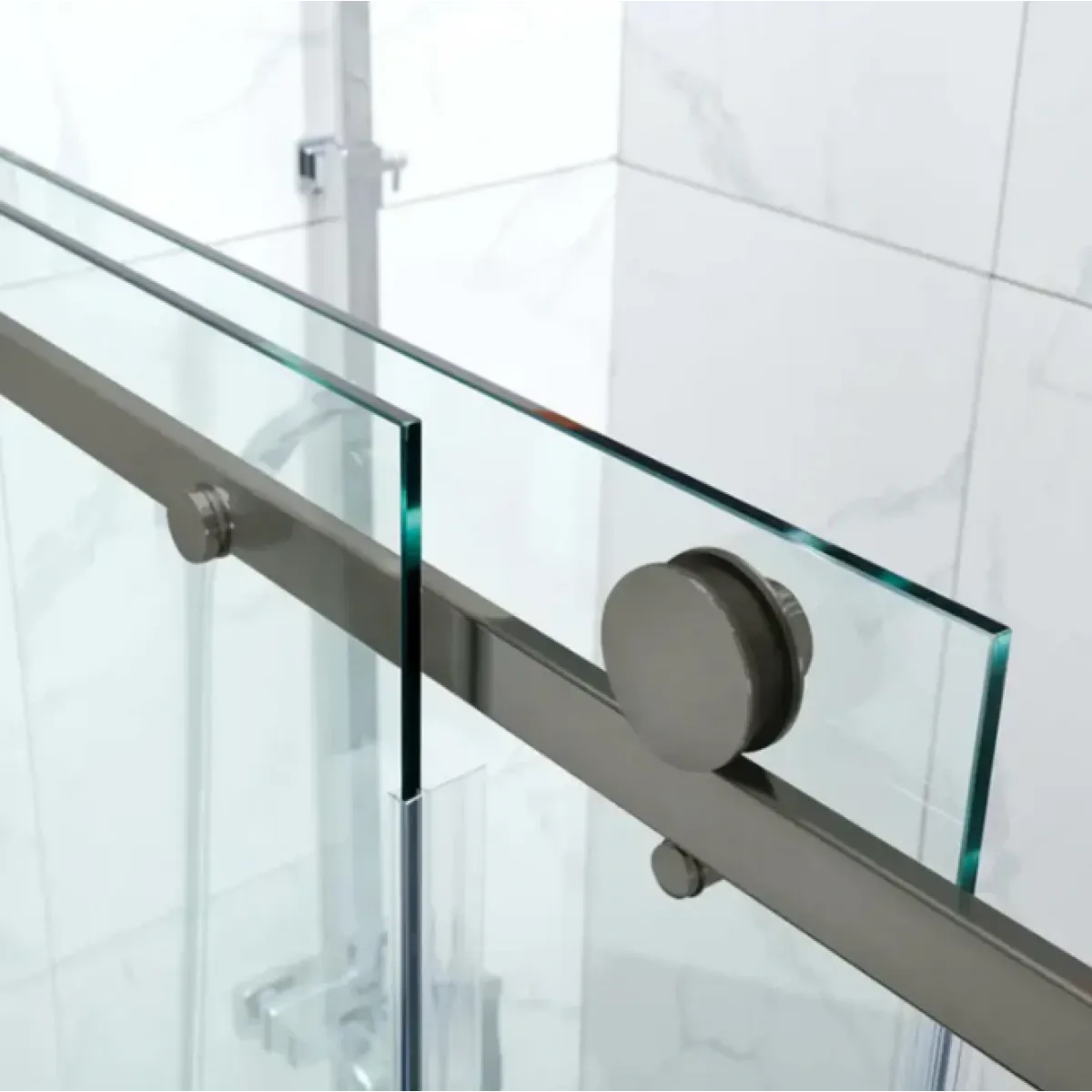 Buy Shower Glass - Rock Series Sliding Door RCM1170 Gunmetal Grey Frame Online - Shower Enclosures - Frameless Shower - 2 - NZ Depot Delivery