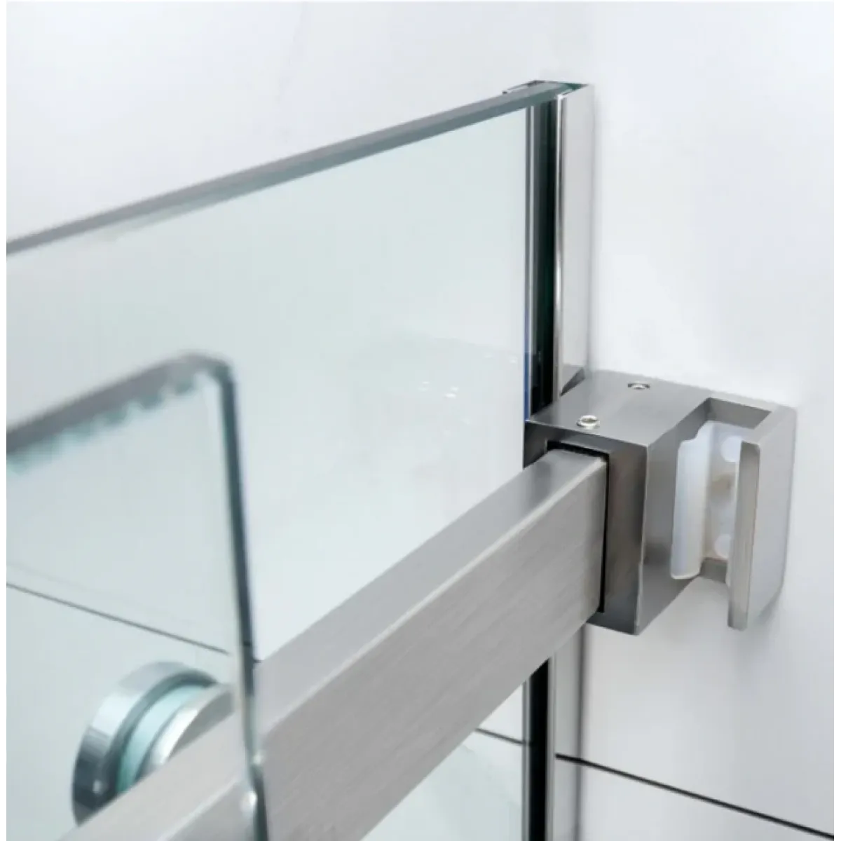 Buy Shower Glass - Rock Series Sliding Door RCM1570 Brushed Nickel Frame Online - Shower Enclosures - Frameless Shower - 3 - NZ Depot Delivery
