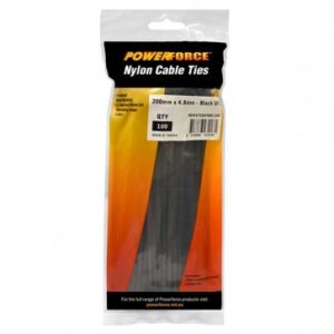 Cable Tie Black 370mm x 4.8mm Nylon 100pk -