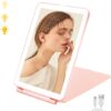 DS BS Travel Mirror Rechargeable Makeup Mirrors-Pink
