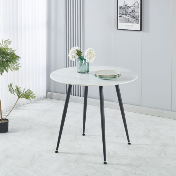 Fernando Dining Table Slate Top Round 90Cm