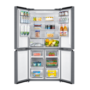 Midea 470L Cross Door Fridge Freezer Stainless Steel - Side-by-Side Fridge Freezer - MDRF632FGF46APD-2 - NZ DEPOT