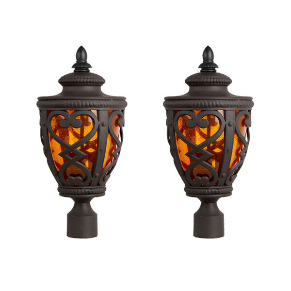 Vintage Lamp 2X 50.8cm Elegant Post Light with Aluminum and Glass Lantern Classic Outdoor Lighting, Home & Living>Lighting>Indoor Lights>Lamps, , , , ,  - NZ DEPOT 1