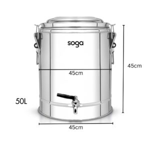 SOGA 50L Stainless Steel Insulated Stock Pot Hot & Cold Beverage Container, Home & Living, Kitchen & Dining, Barware, Spirit Dispensers, ,  - NZ DEPOT 2