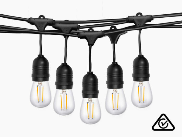 Suspended socket festoon light S14 12M LED