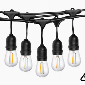 Suspended socket festoon light S14 17M LED