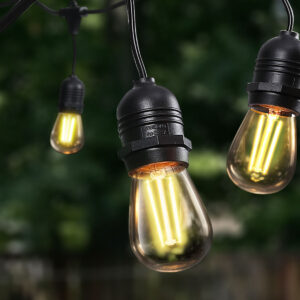 Suspended socket festoon light S14 17M LED