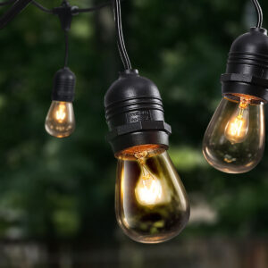 Suspended socket festoon light S14 22M Tungsten