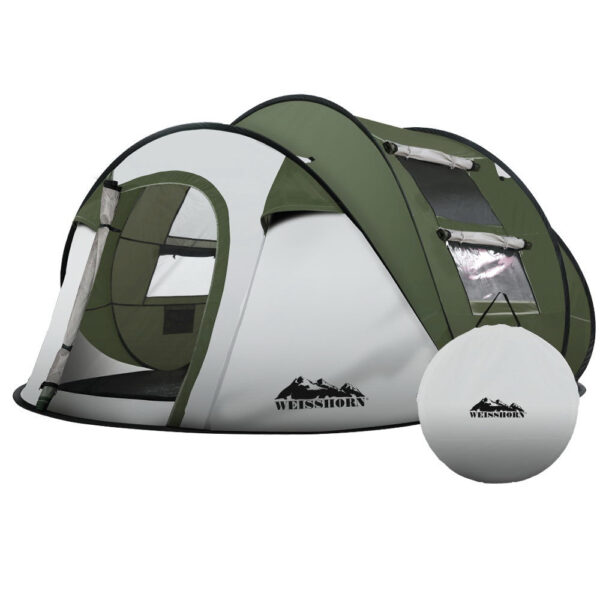 Weisshorn Instant Up Camping Tent 4-5 Person Pop up Tents Family Hiking