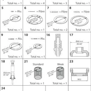 Buy Danfoss Overhaul Kit, Overhaul Kit 027F0705 Front View
