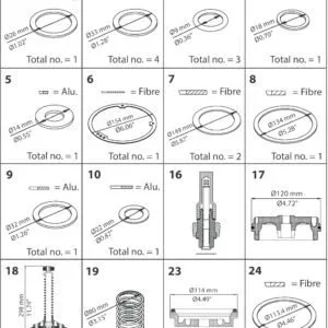 Buy Danfoss Pmlx, Size 80, Overhaul Kit 027F0571 Front View