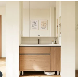 Buy Vanity - Multiple Plywood Vanity in Wooden Color - 100% Water Proof 485x920mm - M900F Wooden Online - Vanities - Freestanding - Square Basin - 1 - NZ Depot Delivery
