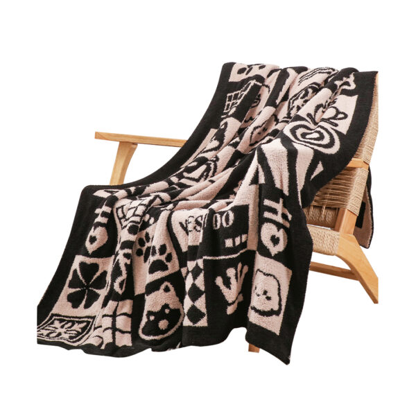 SOGA 130x160cm Throw Blanket  Black and White New Year Limited Edition Peace and Joy Plush Cozy, Home>Bed Linen>Throws And Blankets>Blankets, , , , ,  - NZ DEPOT 1