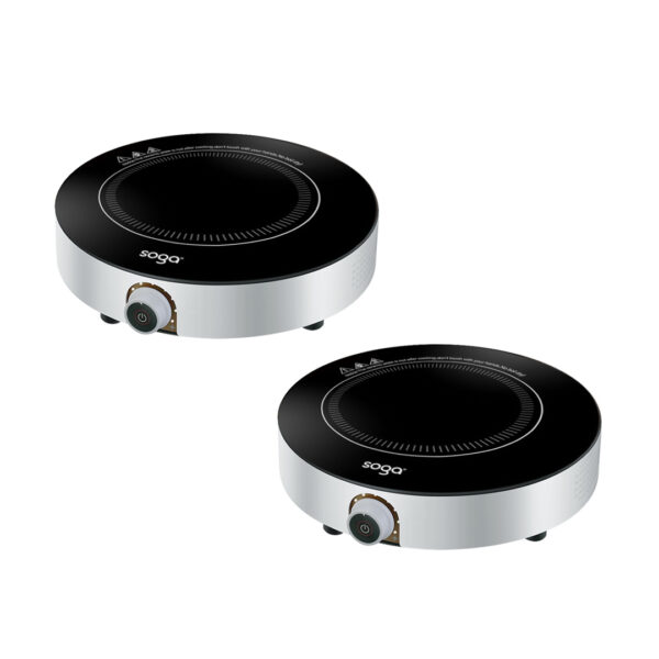 SOGA 2X 26cm Smart Electric Induction Cooktop Portable Kitchen Cooker for Cookware, Electronics & appliances > appliances > large appliances > cooktops > induction cooktops, , , , ,  - NZ DEPOT 1