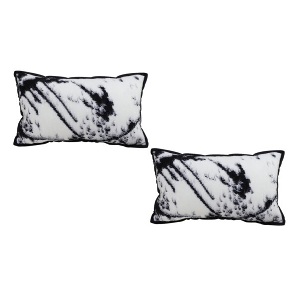 SOGA 2X 35cm Throw Pillow  Black and White Leopard Thick Premium Polyester Fiber for Home Decor, Furniture, Living Room Furniture, Occasional Chairs, , ,  - NZ DEPOT 1