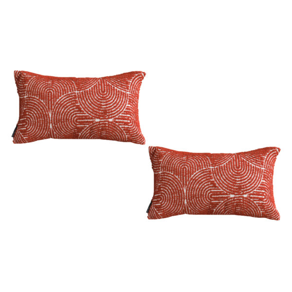 SOGA 2X 35cm Throw Pillow Burgundy Cinnabar Perfect Burnt Indoor and Outdoor Corded for Home Decor, Furniture>Living Room Furniture>Occasional Chairs, , , , ,  - NZ DEPOT 1