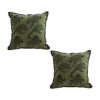SOGA 2X 40cm Throw Pillow Green Leopard Square Retro Decorative Cushion for Living Room, Furniture>Living Room Furniture>Occasional Chairs, , , , ,  - NZ DEPOT 1