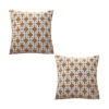 SOGA 2X 50cm Brown Checkered Chain Jacquard Square Pillow Decorative Cushion for Home Decor, Furniture>Living Room Furniture>Occasional Chairs, , , , ,  - NZ DEPOT 1