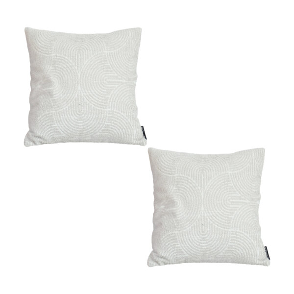 SOGA 2X 50cm Throw Pillow Off White Lumbar Embroidered Decorative Cover Stitch for Home Decor, Furniture, Living Room Furniture, Occasional Chairs, , ,  - NZ DEPOT 1
