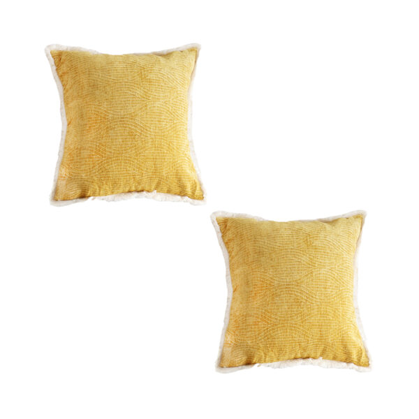 SOGA 2X 50cm Throw Pillow Turmeric Yellow Aesthetic Chenille Texture for Home Decor, Furniture>Living Room Furniture>Occasional Chairs, , , , ,  - NZ DEPOT 1