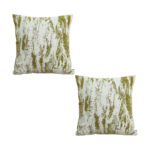 SOGA 2X 50cm Throw Pillow White and Olive Green Deluxe Polyester Fiber and Cotton for Home Decor, Furniture>Living Room Furniture>Occasional Chairs, , , , ,  - NZ DEPOT 1