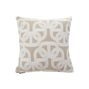 SOGA 50cm Throw Pillow Beige Interlocking Geometric Pattern Modern Accent for Home D?cor, Furniture, Living Room Furniture, Occasional Chairs, , ,  - NZ DEPOT 1