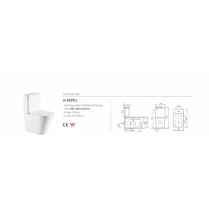 Buy Toilet Suite - Two Piece BTW Bella 690x810mm - A8057U Online - Toilets - - 2 - NZ Depot Delivery