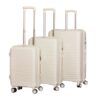 3-piece PP Luggage Set - Creamy White