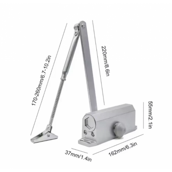 Automatic Door Closer Spring Hydraulic Buffer Door Stopper Adjustable Speed Door, Door Hardware - NZ DEPOT