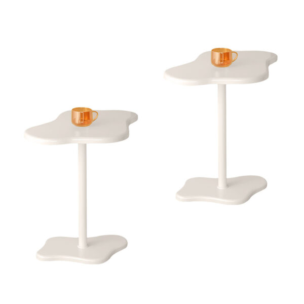 SOGA 2X 42x28cm White Minimalist Cloud Shaped Table Durable Stylish Accent for Home D?cor, Furniture, Living Room Furniture, Tables, , ,  - NZ DEPOT 1