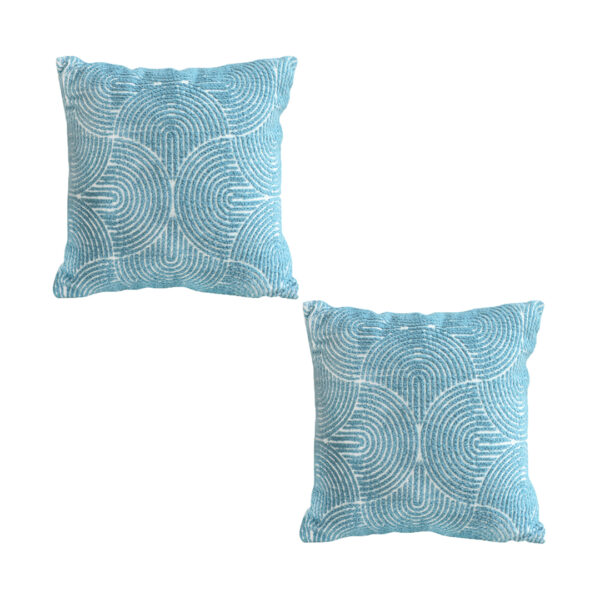 SOGA 2X 50cm Blue Throw Pillow Geometric Indoor and Outdoor Corded for Home Decor, Furniture, Living Room Furniture, Occasional Chairs, , ,  - NZ DEPOT 1
