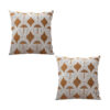 SOGA 2X 50cm Throw Pillow Brown Circular Chain Jacquard Decorative Square for Home Decor, Furniture>Living Room Furniture>Occasional Chairs, , , , ,  - NZ DEPOT 1