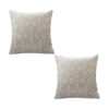 SOGA 2X 50cmThrow Pillow White and Beige Geometric Pattern Accent for Home Decor, Furniture>Living Room Furniture>Occasional Chairs, , , , ,  - NZ DEPOT 1