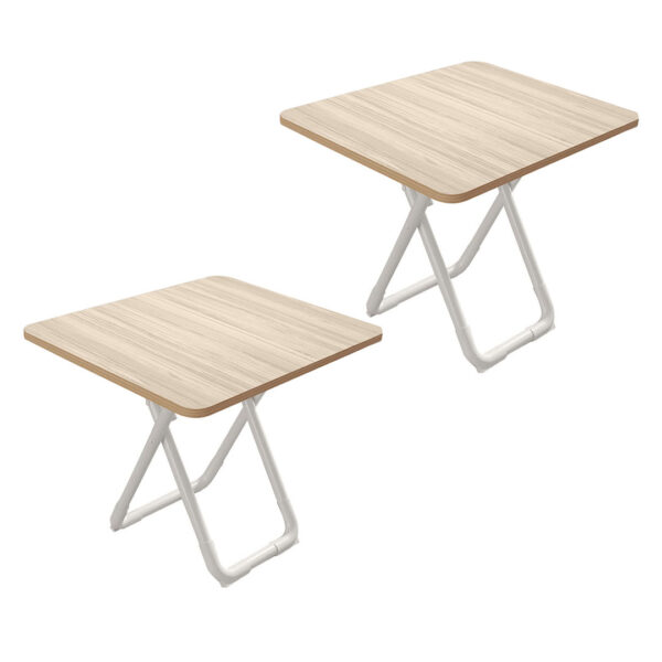 SOGA 2X 80cm Light Square Table with White Legs Modern Design for Home Decor, Furniture>Living Room Furniture>Tables, , , , ,  - NZ DEPOT 1