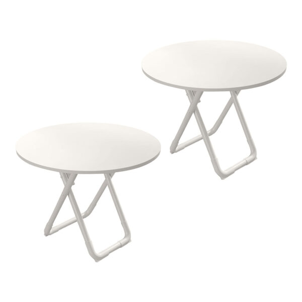 SOGA 2X 80cm White Modern Minimalist Table with Sleek Surface Stylish and Functional Design, Furniture, Living Room Furniture, Tables, , ,  - NZ DEPOT 1