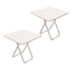 SOGA 2X 80cm White Square Table with White Legs Modern Minimalist Design for Home Decor, Furniture>Living Room Furniture>Tables, , , , ,  - NZ DEPOT 1