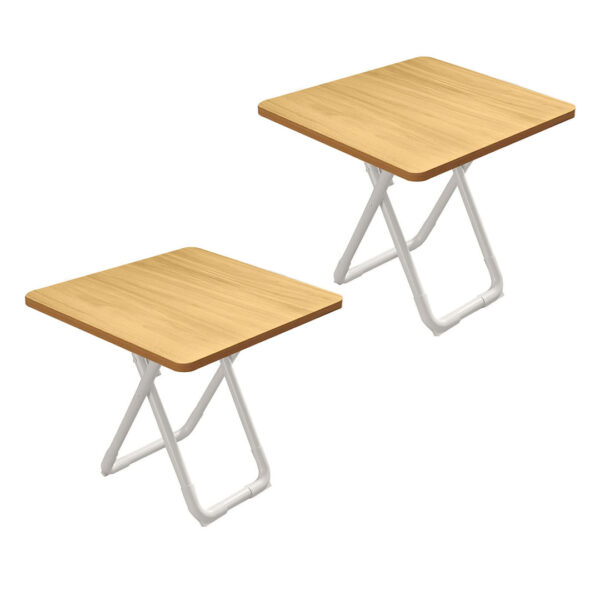 SOGA 2X 80cm Wood Color Board Square Table with White Legs Modern and Stylish Design for Home Decor, Furniture, Living Room Furniture, Tables, , ,  - NZ DEPOT 1