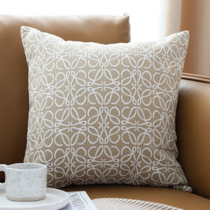 SOGA 50cmThrow Pillow White and Beige Geometric Pattern Accent for Home Decor, Furniture, Living Room Furniture, Occasional Chairs, , ,  - NZ DEPOT 2